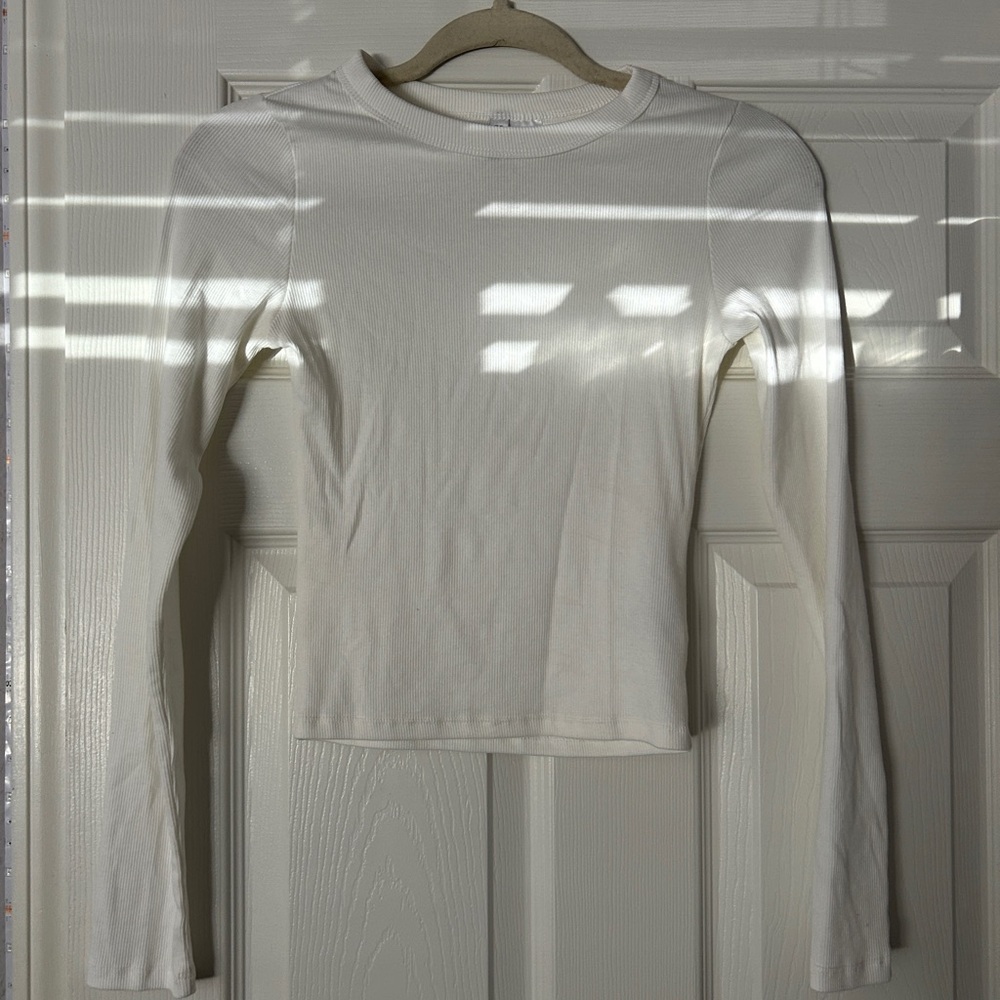 H&M White Long Sleeve Top SIZE XS